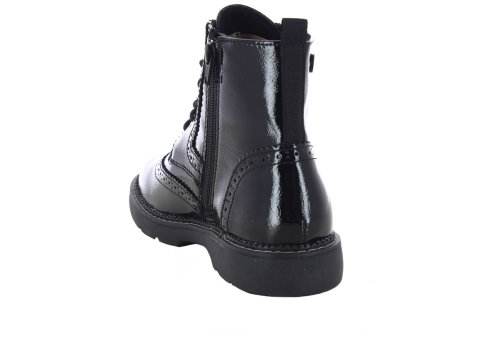 s.Oliver lace boot Flat BLACK PATENT