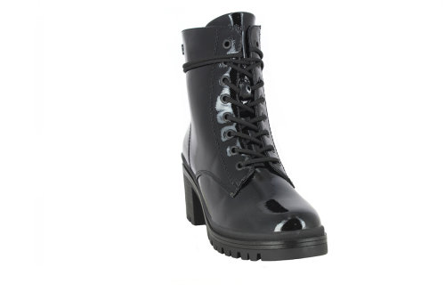 s.Oliver lace boot Heel BLACK PATENT