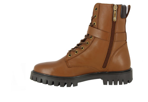 Tommy Hilfiger BUCKLE LACE UP BOOT Natural Cognac