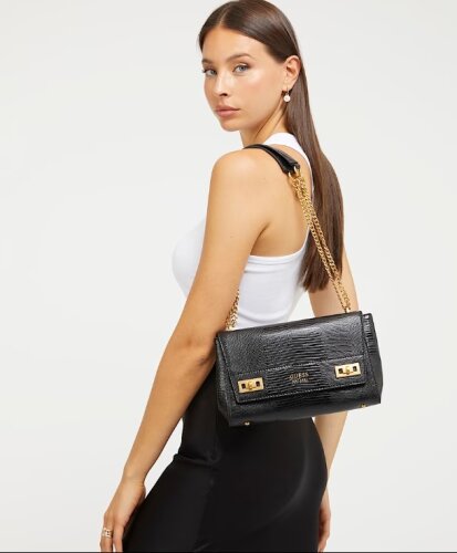 Guess KATEY FLAP SHOULDER BAG BLA