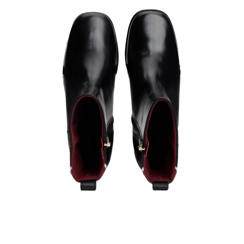 TOMMY HILFIGER PREMIUM LEATHER HIGH HEEL BOOTIE Black