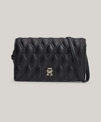 TOMMY HILFIGER TH REFINED FLAP CROSSOVER QU Black AW0AW16466-BDS-OS