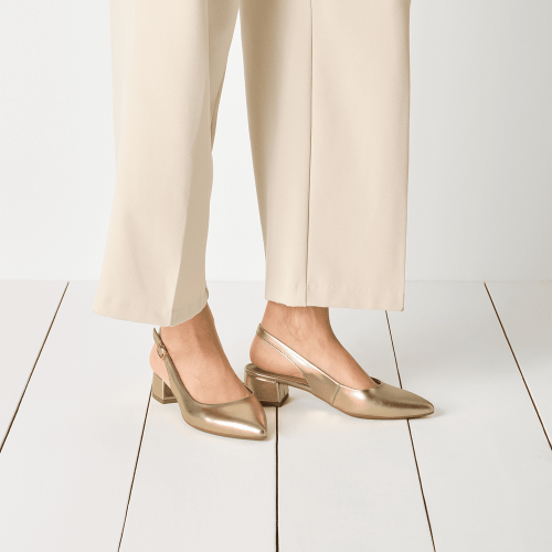 Tamaris cipela na otvorenu petu LIGHT GOLD MET