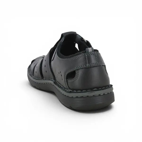 02128230-NER Crne muške sandale od kože – Calba Moda