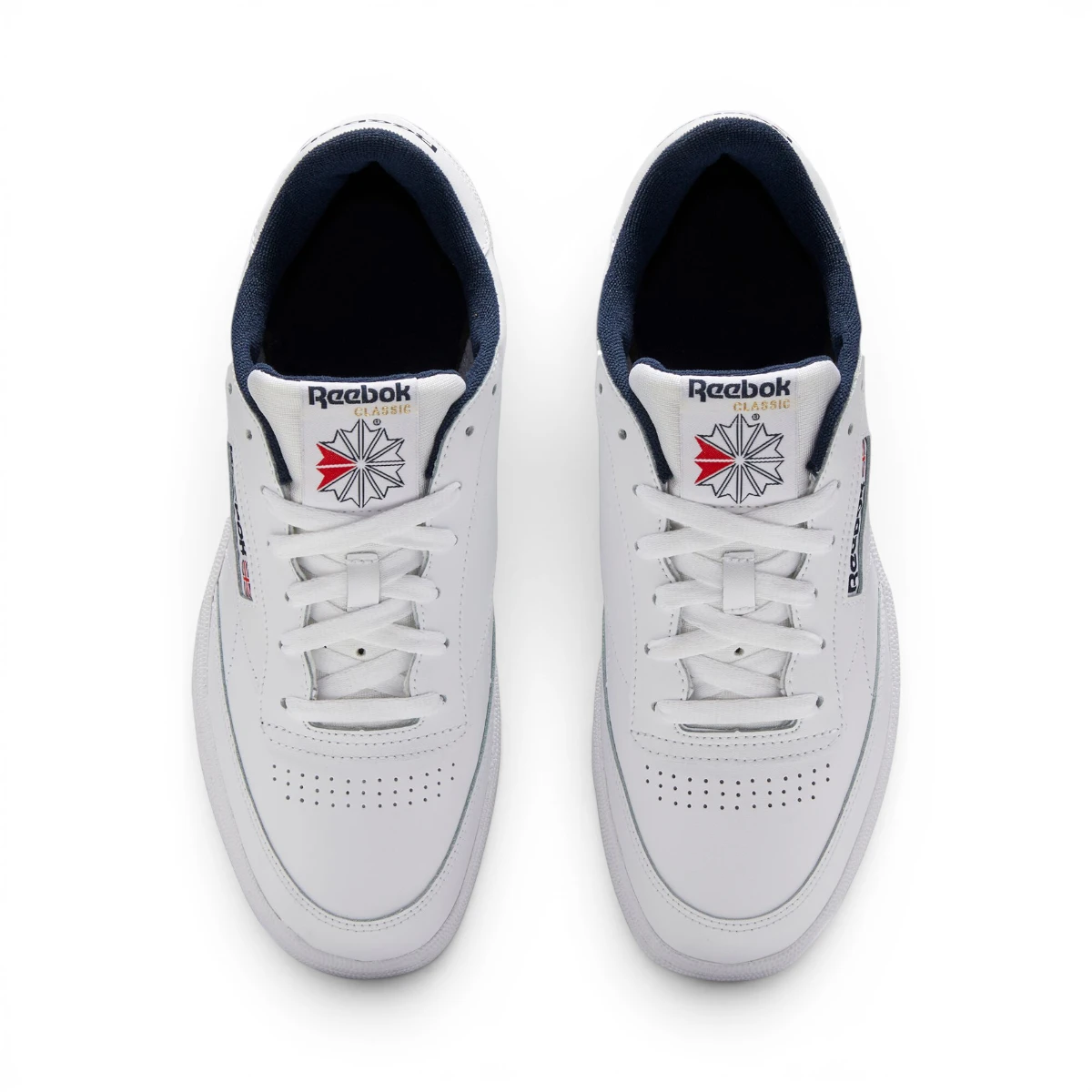 100000156 Bijele kožne tenisice s plavim detaljima – Reebok