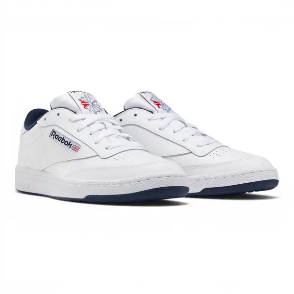 100000156 Bijele kožne tenisice s plavim detaljima – Reebok