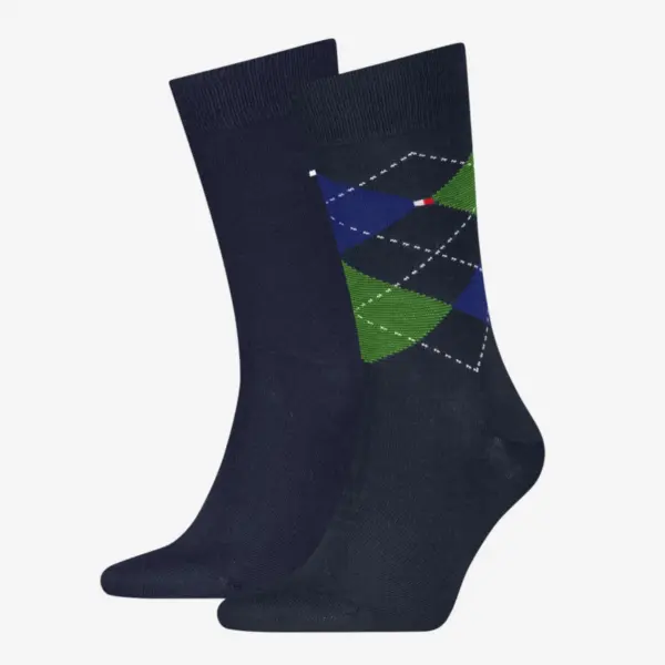 Tommy Hilfiger muške čarape Check 2P cobalt blue 1495-002