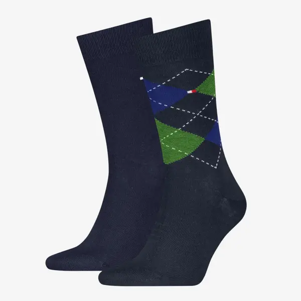 Tommy Hilfiger muške čarape Check 2P cobalt blue 1495-002