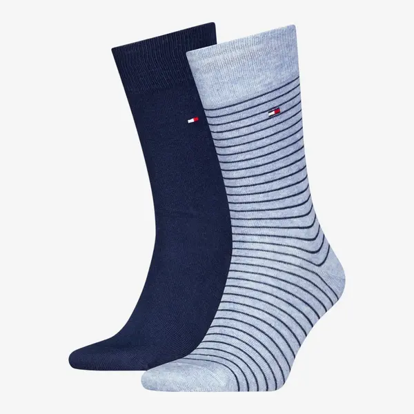 100001496-043 Tommy Hilfiger muške čarape Small Stripe Sock 2P light blue melange