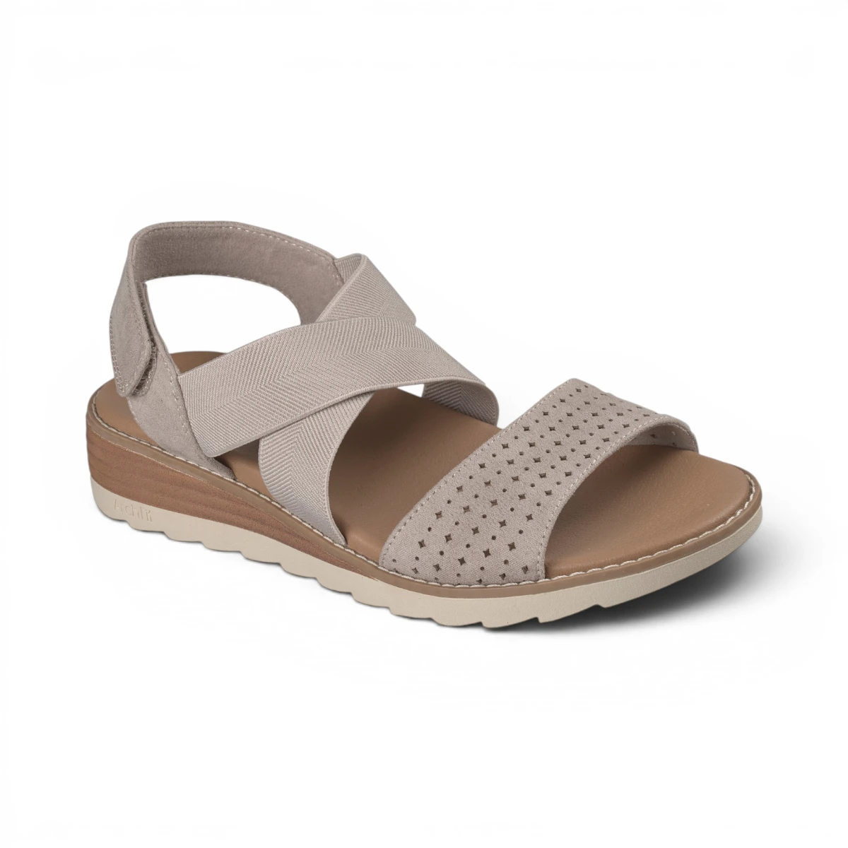 113890-TPE Ženske sandale Arch Fit Oasis B Perf taupe Skechers