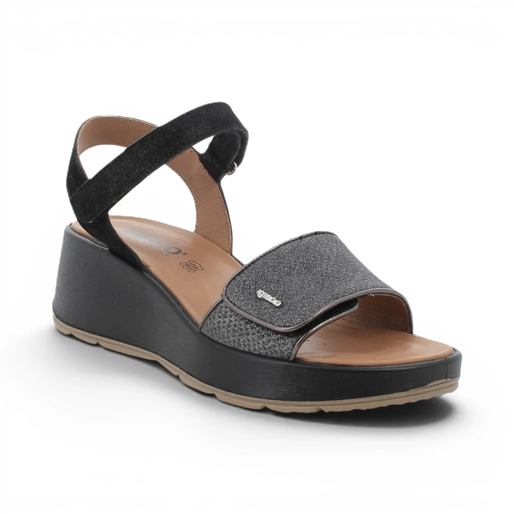 1163200 Crne ženske sandale Nero – Igi&Co