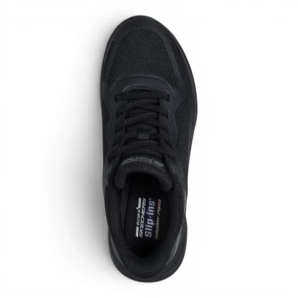 117624-BBK Ženske slip-on BOBS Squad 4 Staple Look crne Skechers