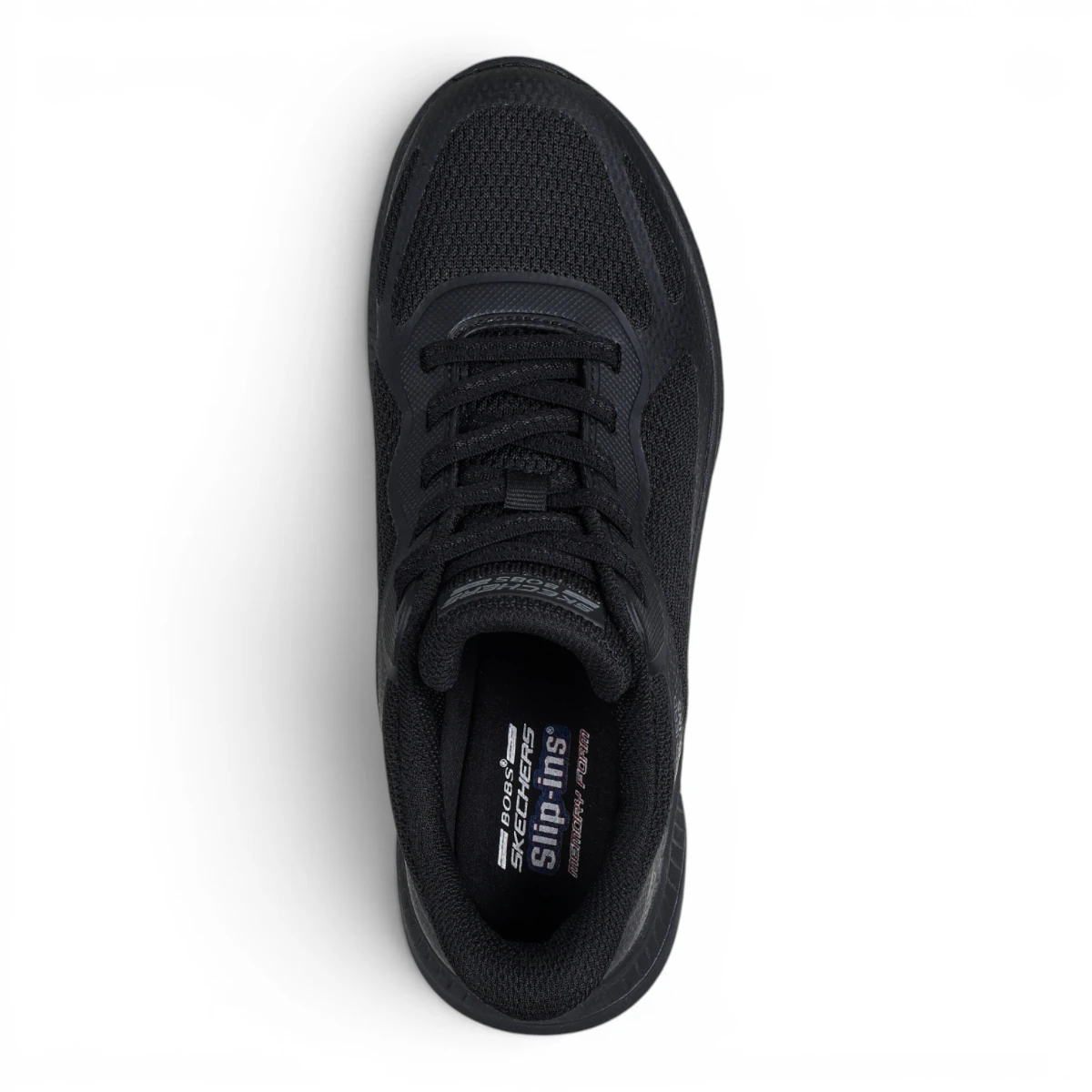117624-BBK Ženske slip-on BOBS Squad 4 Staple Look crne Skechers