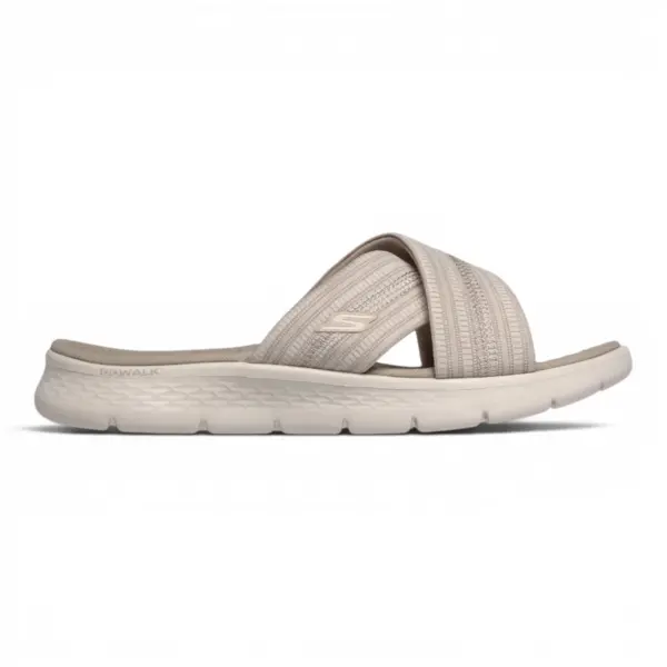 Taupe ženske natikače GO WALK Flex Sandal Impress – Skechers