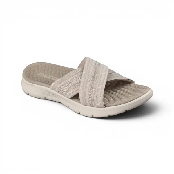 141420-DKTP Taupe ženske natikače GO WALK Flex Sandal Impress – Skechers
