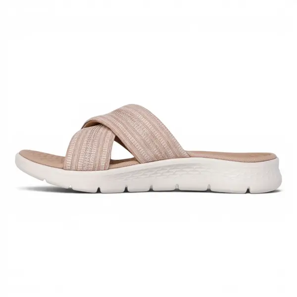 141420-TPE Svijetlo smeđe ženske natikače GO WALK Flex Sandal Impress – Skechers