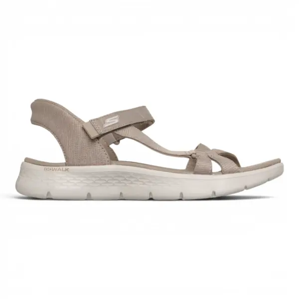 Taupe ženske Slip-ins sandale GO WALK Flex Sandal Illuminate – Skechers