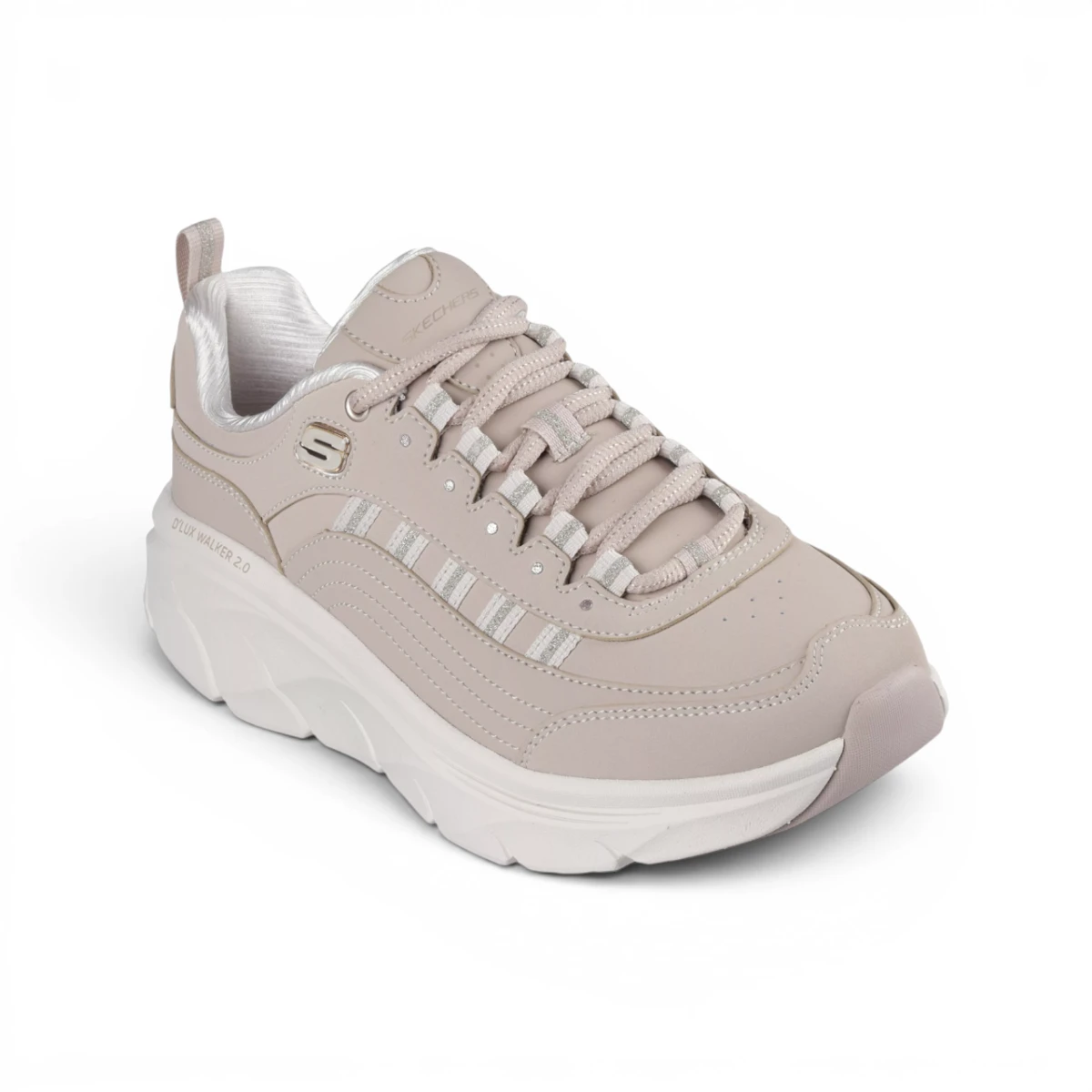 150106-TPGD Taupe zlatne ženske tenisice D’Lux Walker 2.0 – Skechers