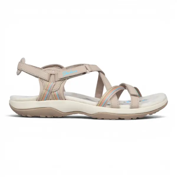 Taupe ženske sandale Reggae Slim Sun Array – Skechers