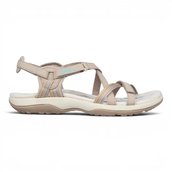 163115-TPE Taupe ženske sandale Reggae Slim Sun Array – Skechers