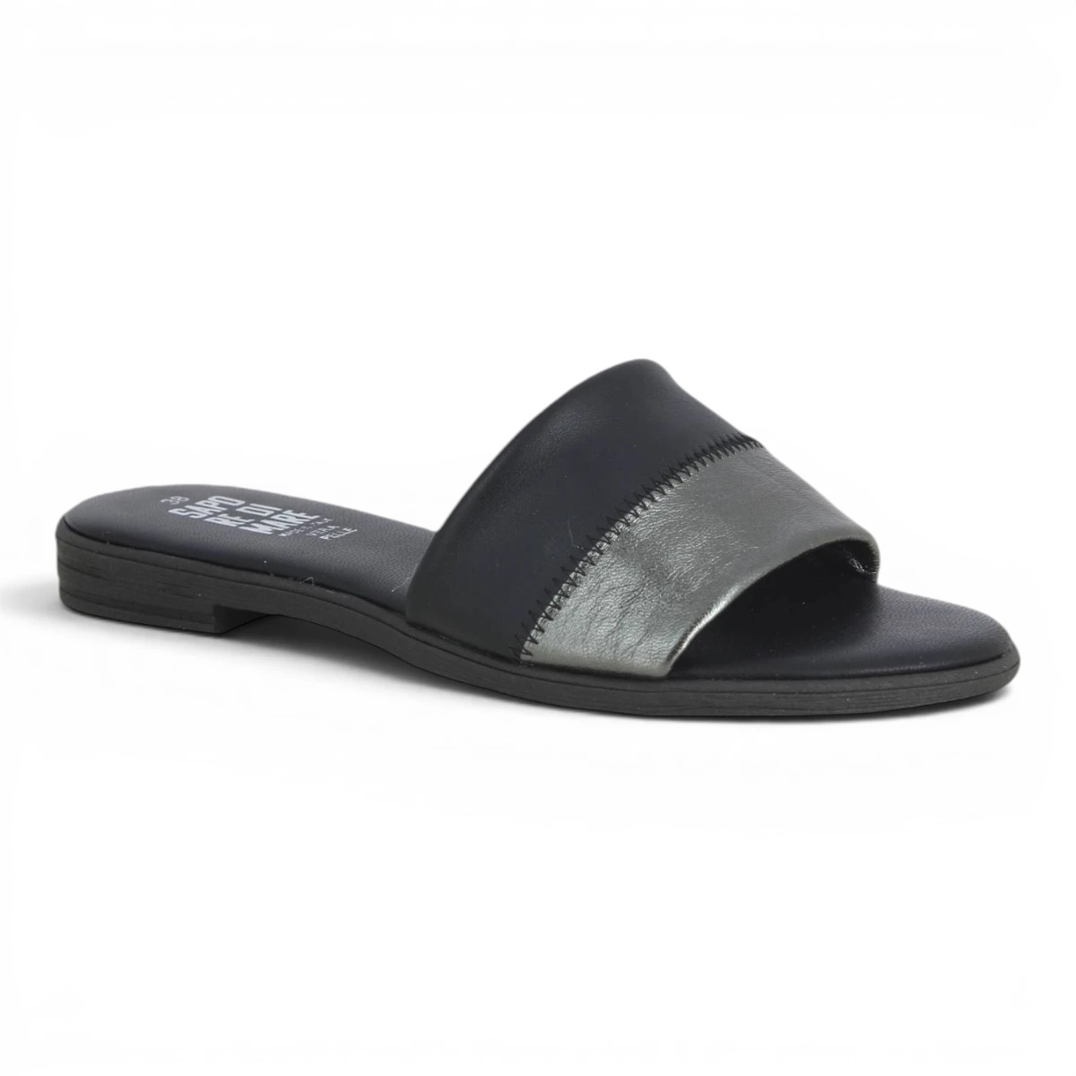 17018-nero Sapore di Mare nero ženska natikača