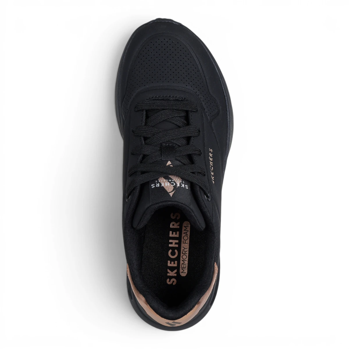 177291-BBK Crne ženske tenisice Uno Lite Shimmer Along – Skechers
