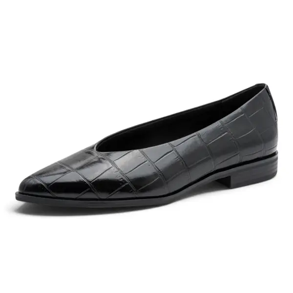 2-22124-47-069 Marco Tozzi ženska balerinka BLACK CROCO