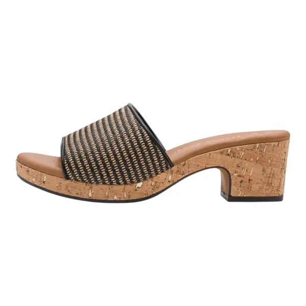 2-27260-46-098 Marco Tozzi Ženska natikača Black/Beige/Gold