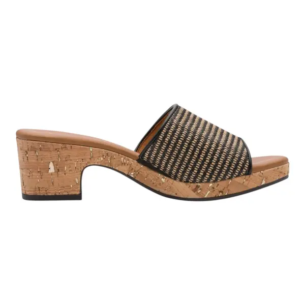 2-27260-46-098 Marco Tozzi Ženska natikača Black/Beige/Gold