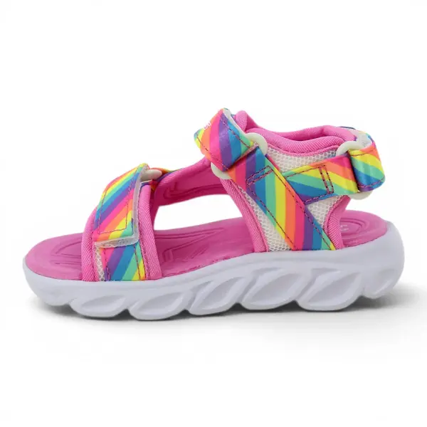 20218N-MLT Hypno-Splash Rainbow Lights roze dječje sandale – Skechers