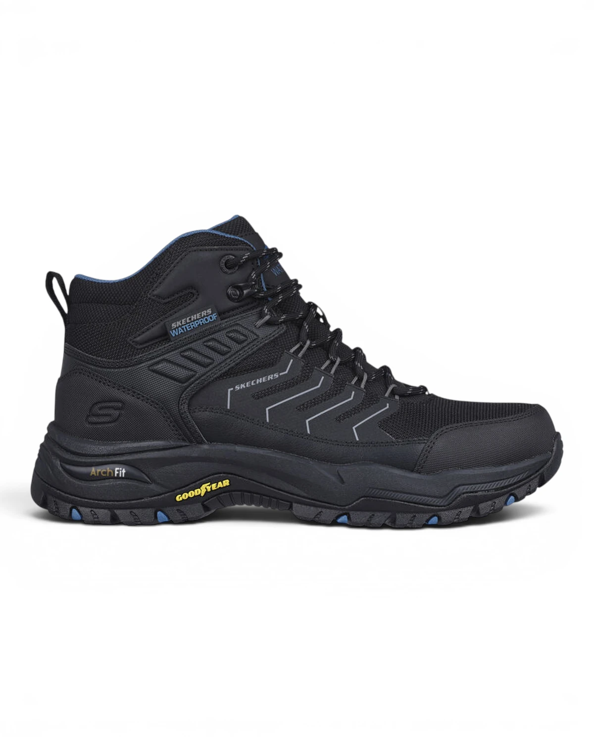 204634-BLK Crne muške čizmice Arch Fit Dawson RA – Skechers
