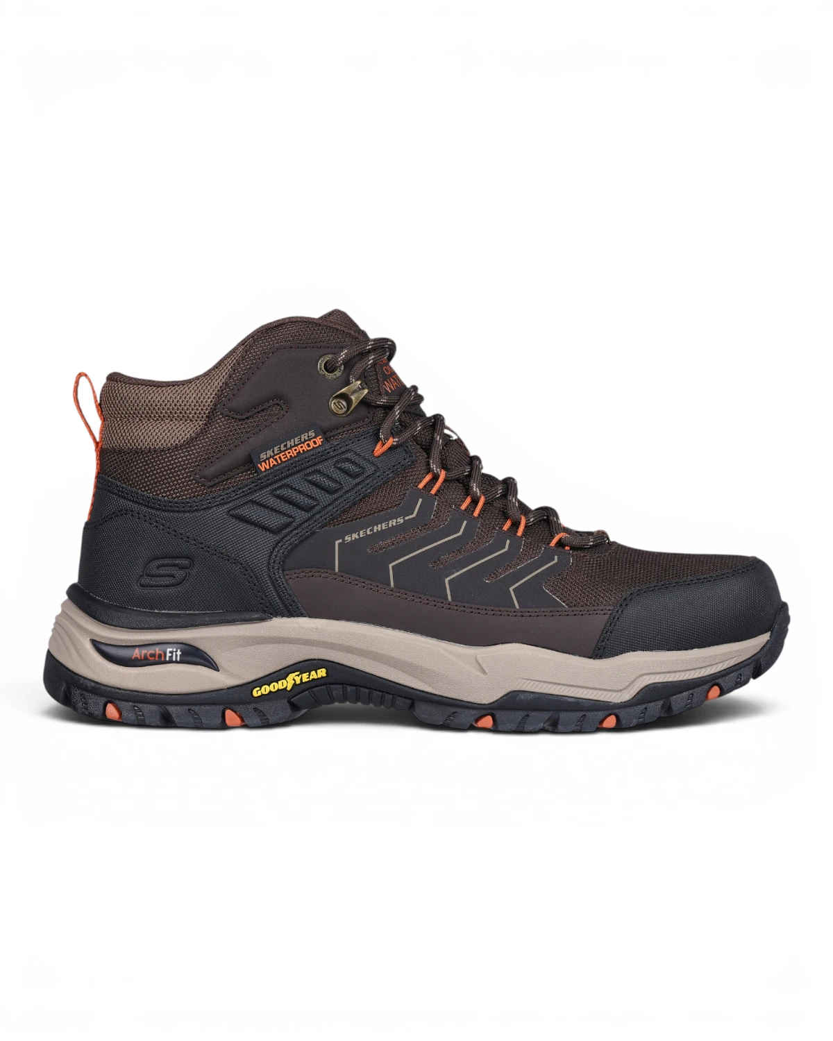 204634-BRN Smeđe muške čizmice Arch Fit Dawson Raveno – Skechers