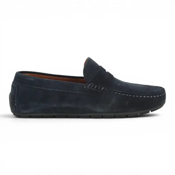 Muške kožne mokasine Parroto NAVY – plave casual cipele