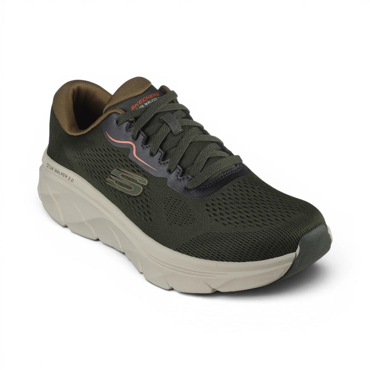 232714-OLOR D'Lux Walker 2.0 Swave tenisice maslinasto-narančaste – Skechers