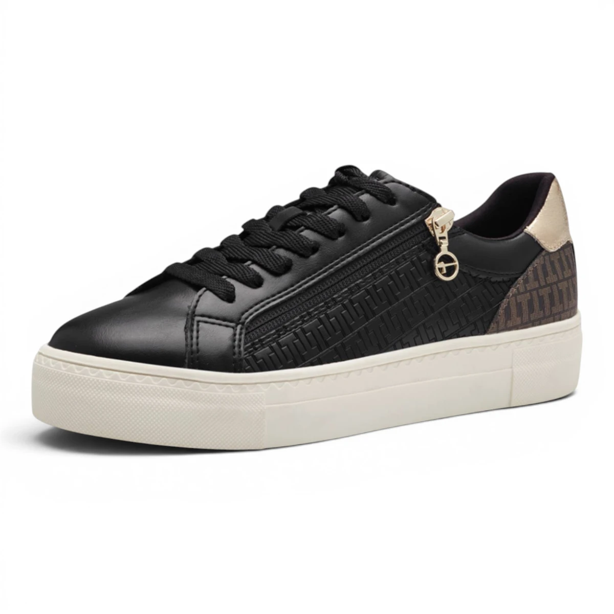 23313-41-048 Tamaris ženske tenisice Schnürer BLACK/GOLD
