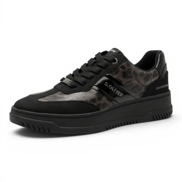 Ženske s.Oliver Tenisice Black/Leopard