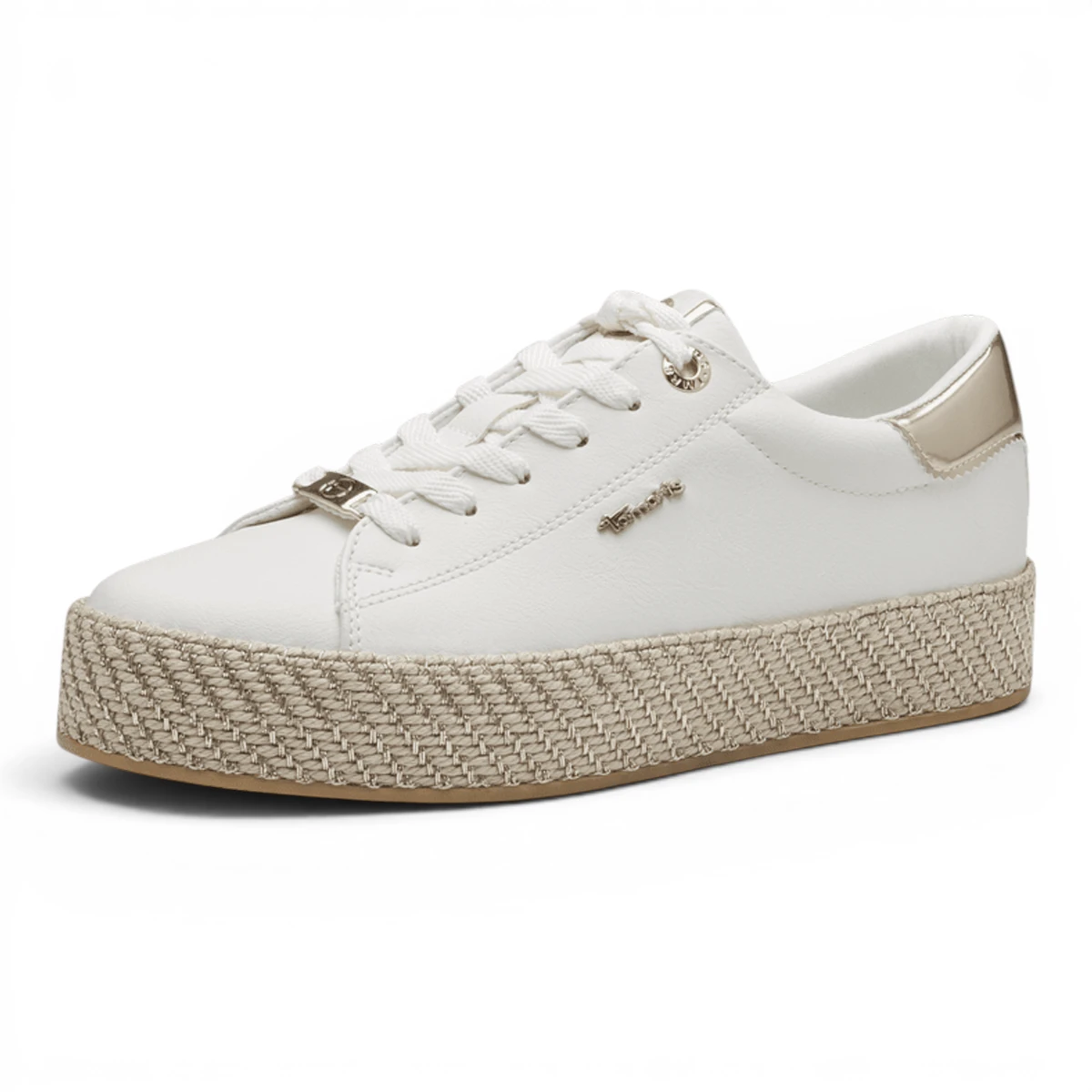 23713-42-190  Tamaris ženska tenisica Schnürer WHITE/GOLD