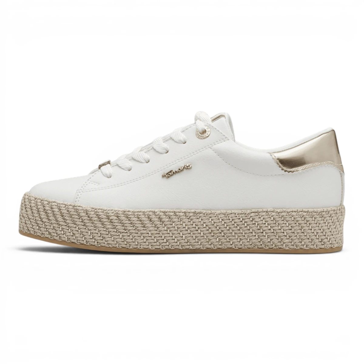 23713-42-190  Tamaris ženska tenisica Schnürer WHITE/GOLD