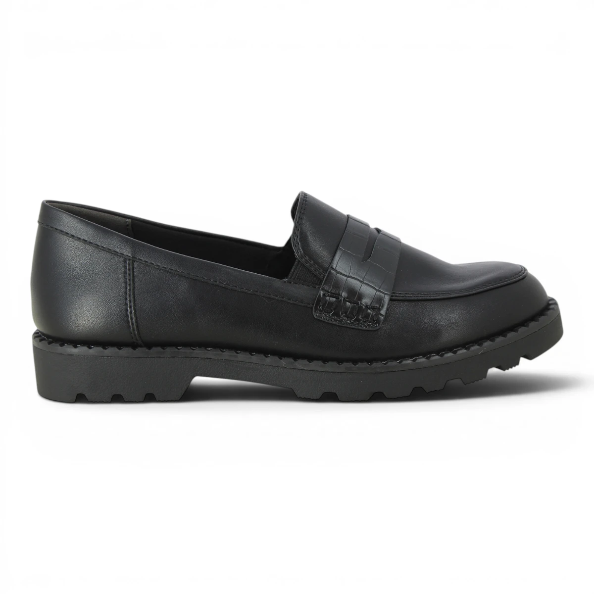 24312-41-020 Ženske kožne mokasinke Tamaris Badam Black Matt