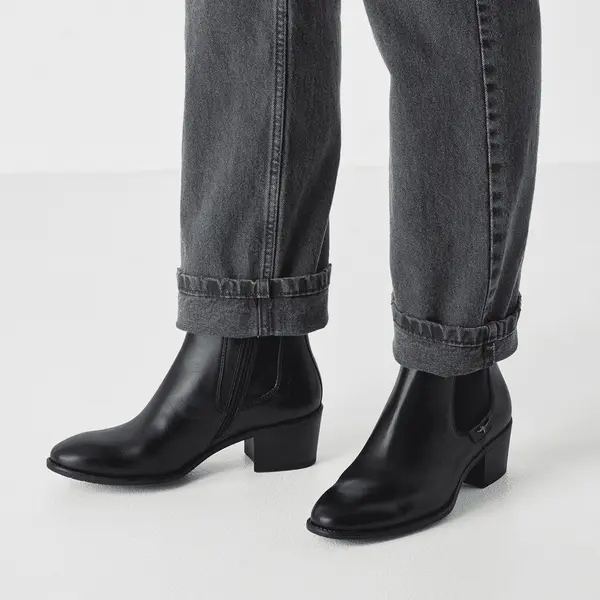 25325-45-003 Tamaris ženska gležnjača BLACK LEATHER