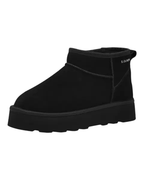 s.Oliver Kožne Ženske Gležnjače BLACK
