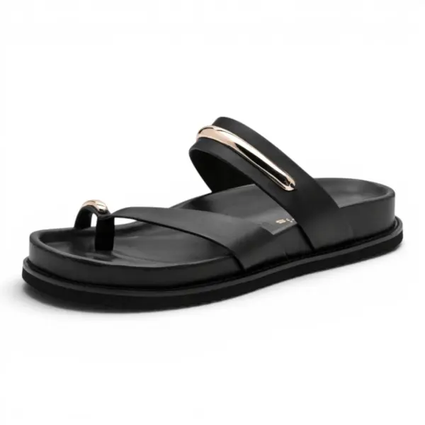 Ženske kožne natikače Tamaris BLACK – Udobna elegancija za ljetne dane