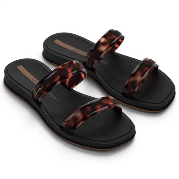 27421-BR850 Ipanema glow trendy slide ad black/brown