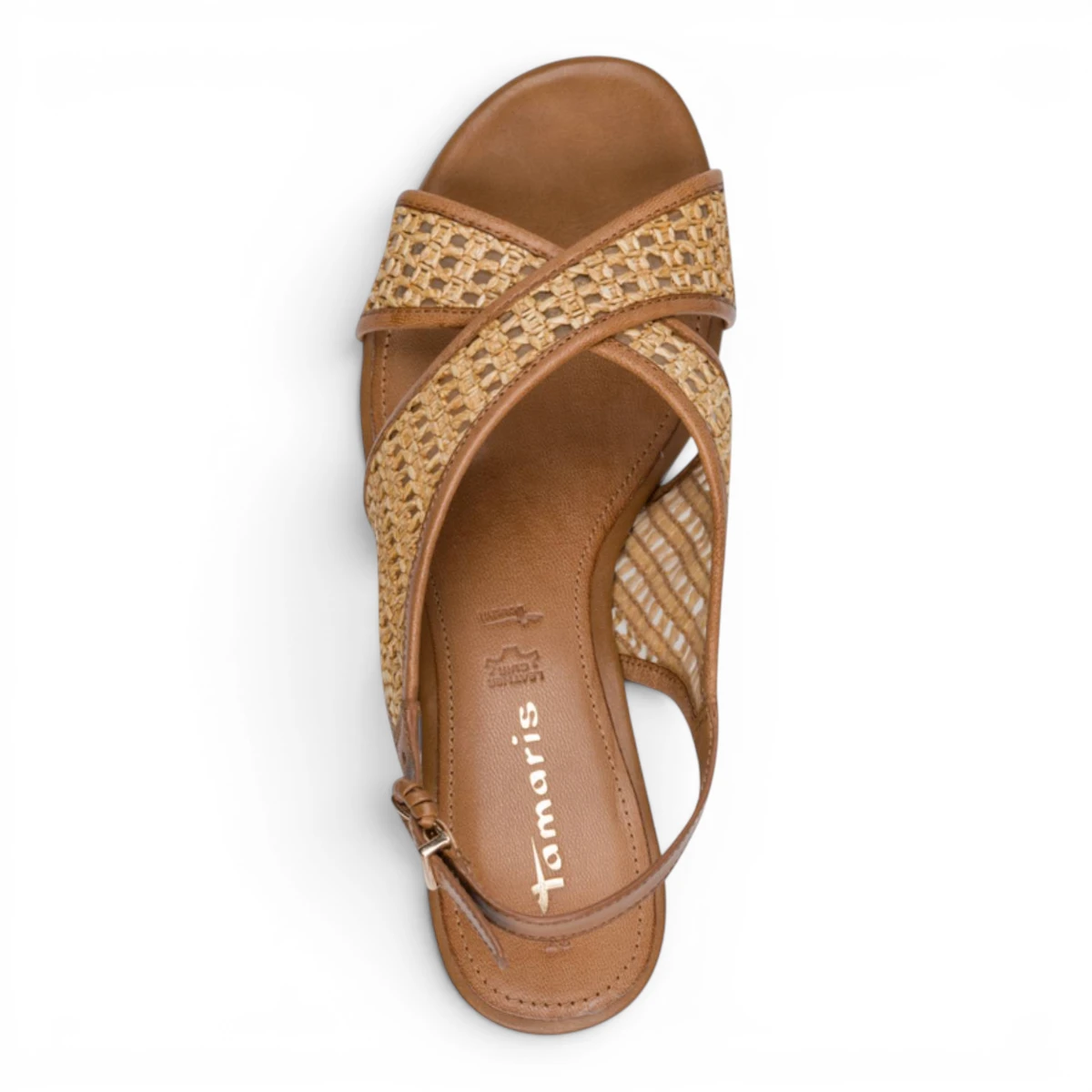 28315-46-392 Tamaris ženska sandala COGNAC COMB