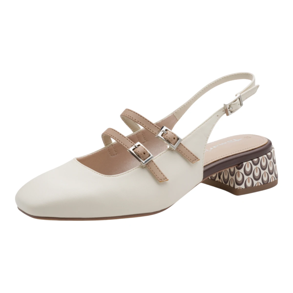 29510-44-147 Tamaris ženska cipela na otvorenu petu OFFWHITE COMB