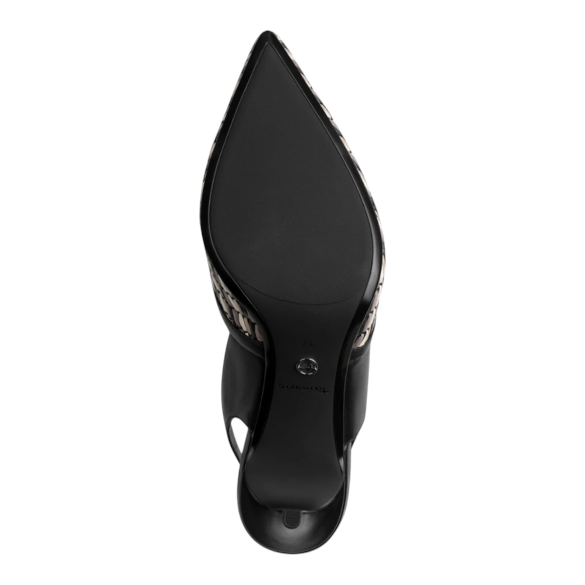 29625-46-098 Tamaris ženska cipela na otvorenu petu BLACK COMB