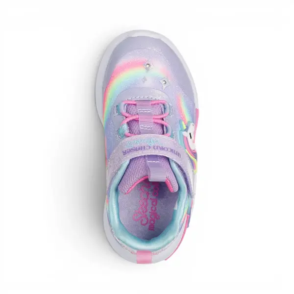 302298N-LVMT Unicorn Chaser LVMT svjetleće dječje tenisice ružičasto-ljubičaste – Skechers