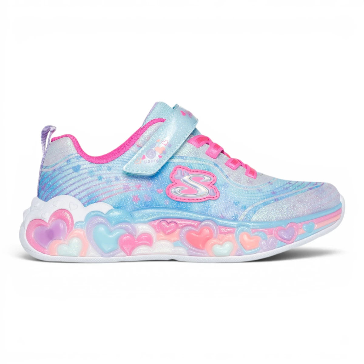 302696L-LBMT Eternal Heart Lights dječje tenisice plavo/roze – Skechers