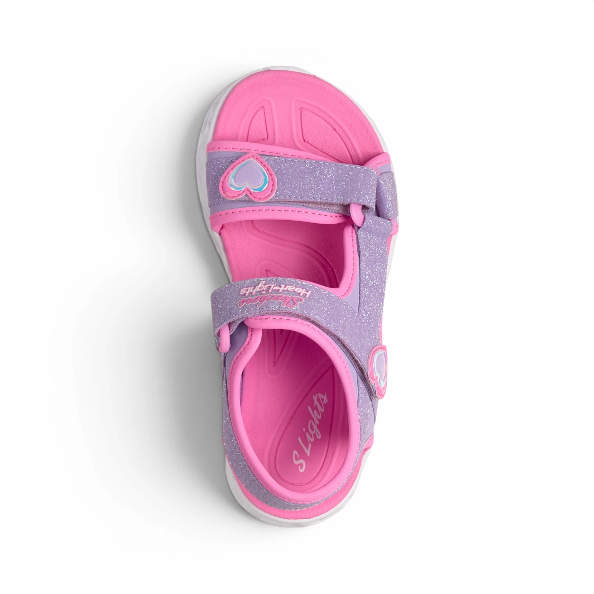 303114L-LVPK Heart Lights Sandals Sugar dječje sandale rozo-ljubičaste – Skechers