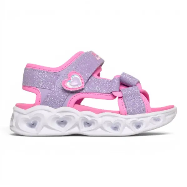 Heart Lights Sandals Sugar dječje sandale ljubičasto-roze – Skechers